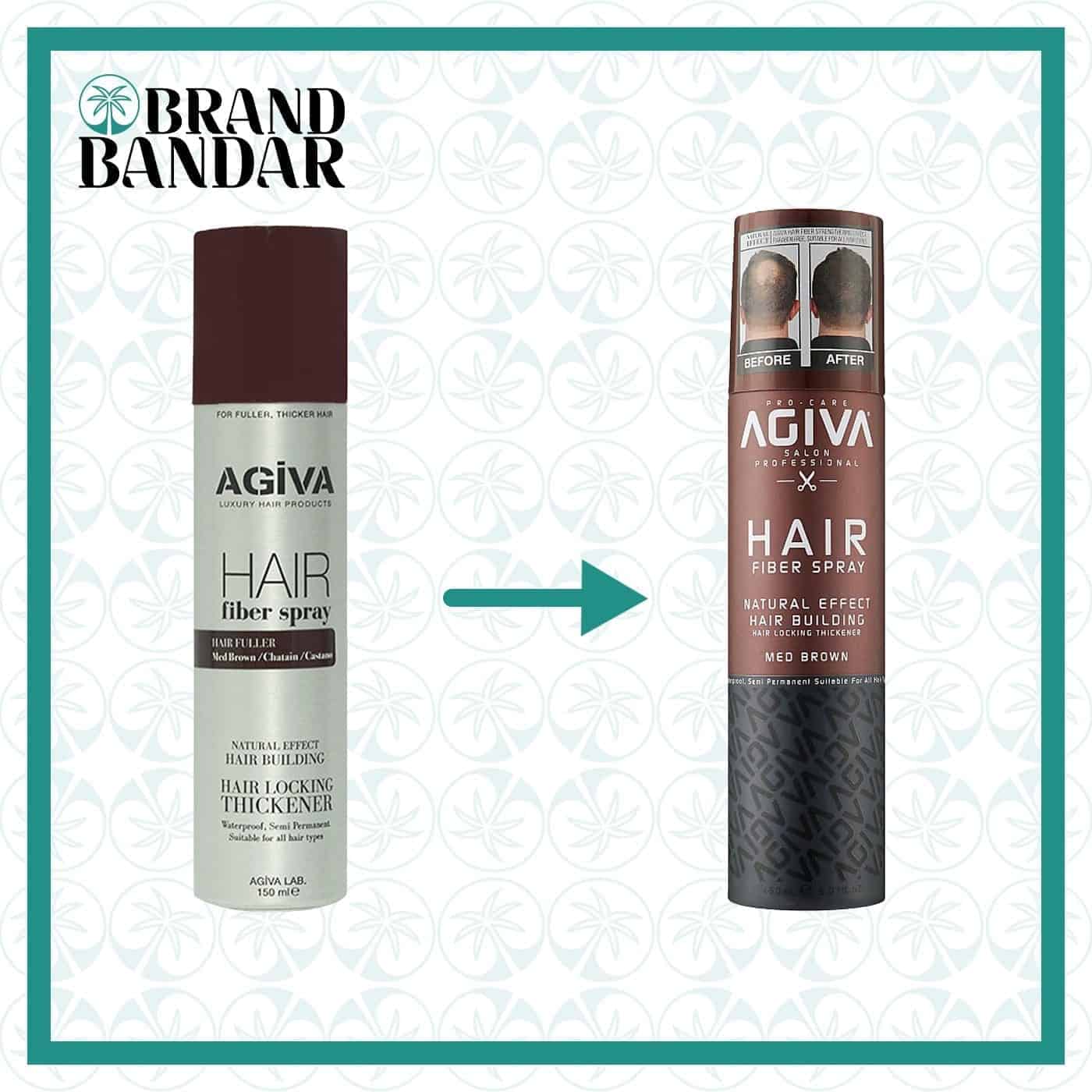 اسپری پرپشت کننده قهوه ای آگیوا AGIVA Brown Thickening Spray