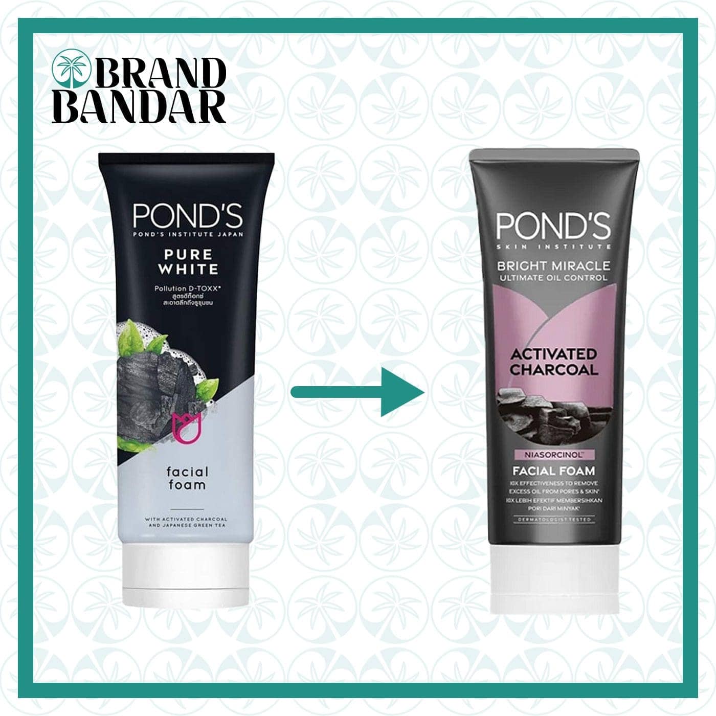 فوم شستشو زغال پوندز FOAM POND’S PURE WITHE