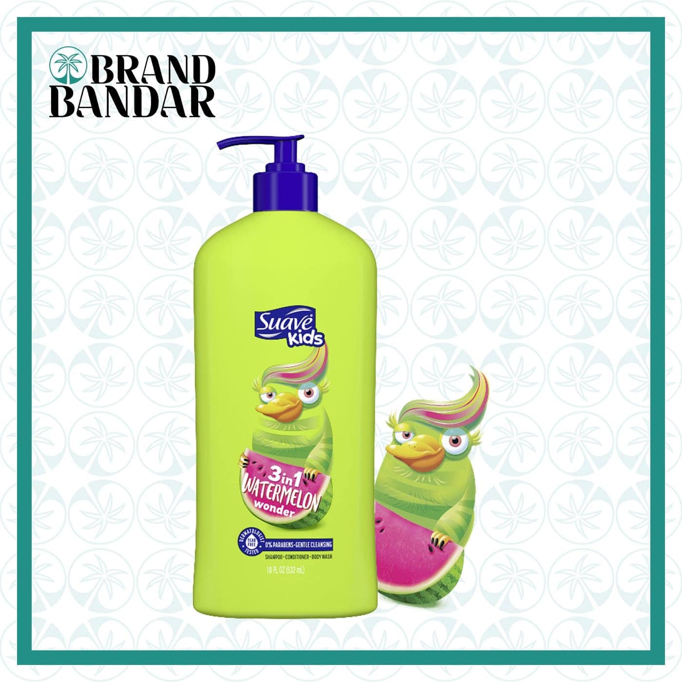 شامپو ۳ در ۱ سواوا کیدز هندوانه Suave kids watermelon shampoo