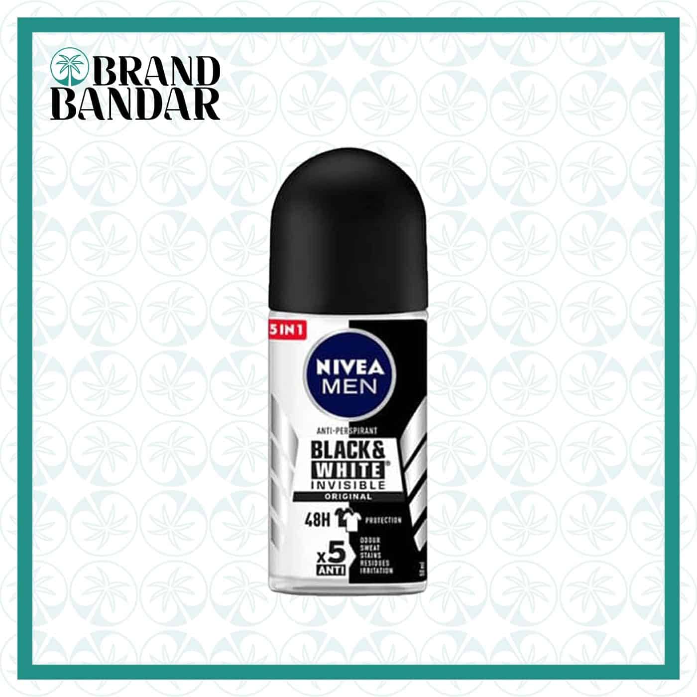 مام بلک اند وایت مردانه نیوا Deodorant Men’s Black & White Nivea