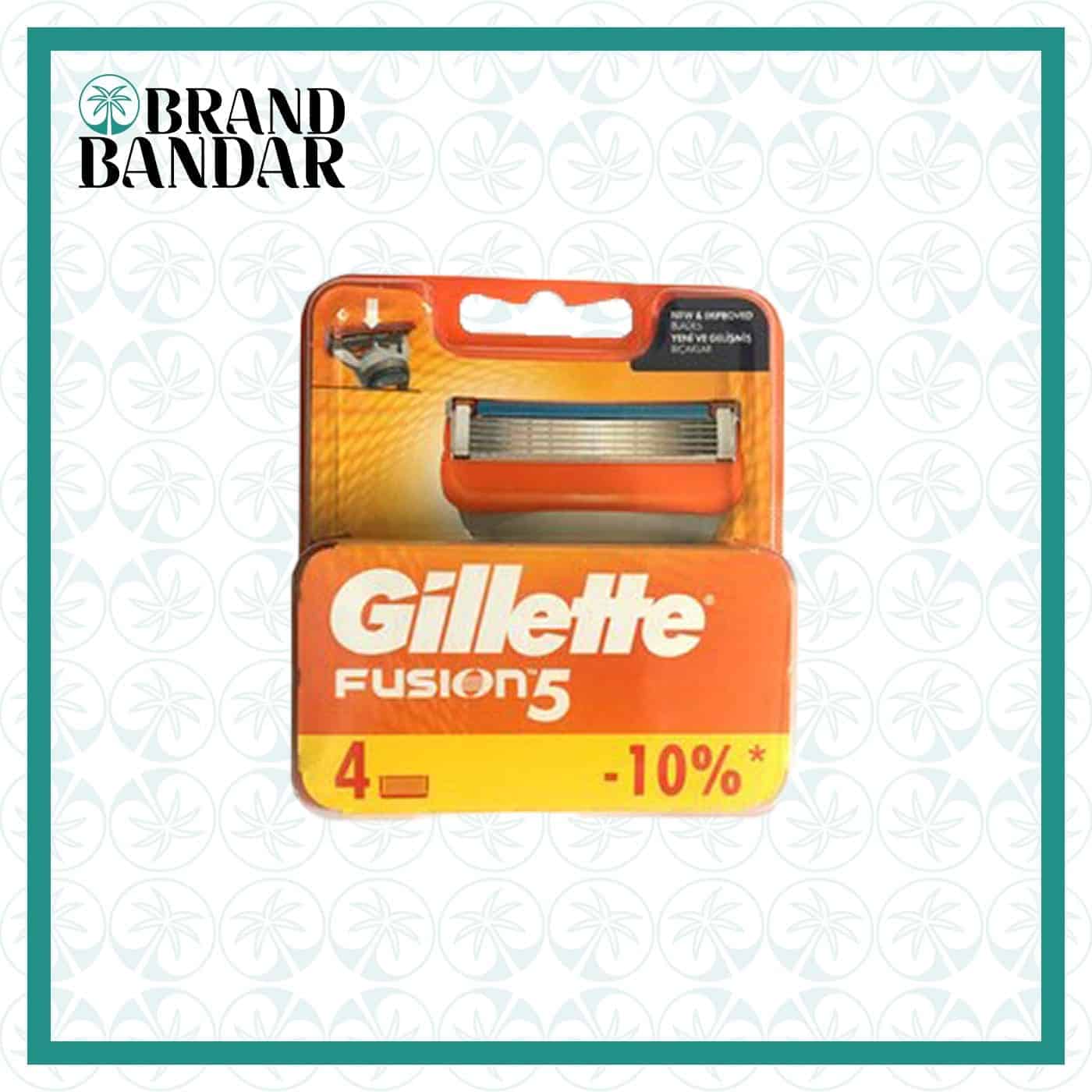 تیغ یدک فیوژن ۵ ژیلت بسته ۴ عددی Gillette fusion 5 spare razor