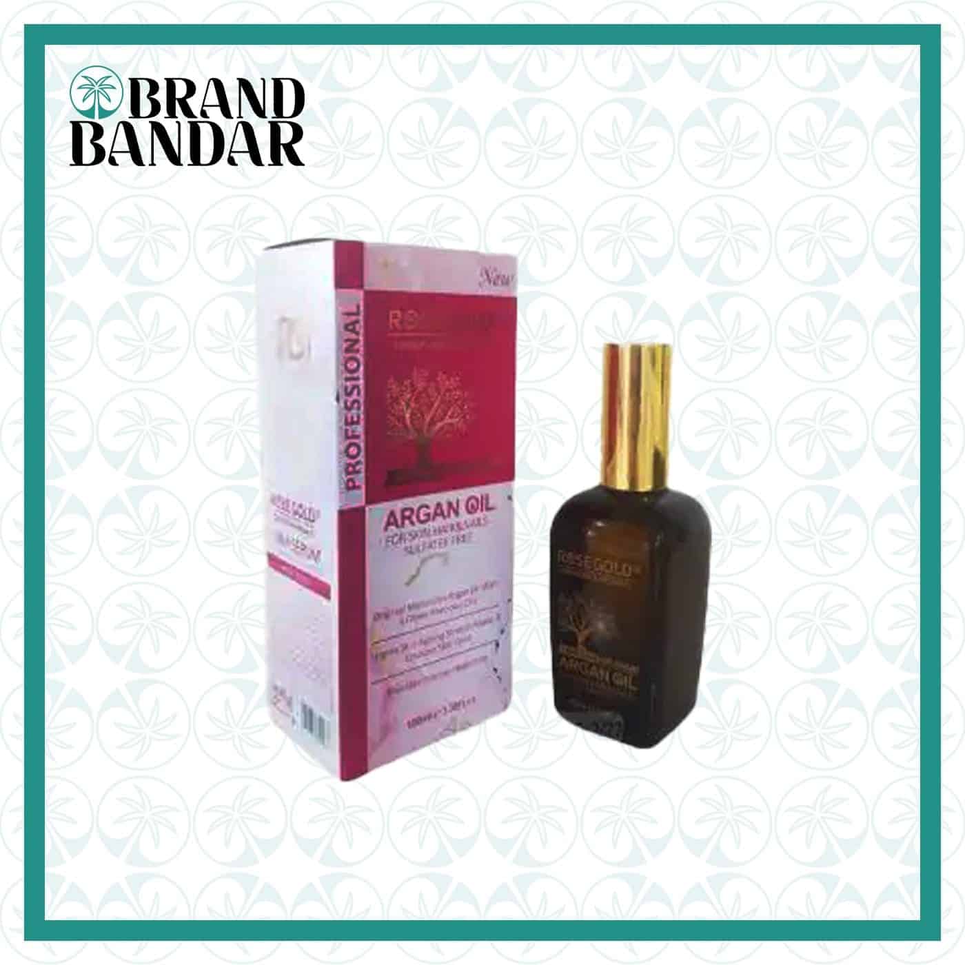 روغن مو آرگان رزگلد Rose gold argan hair oil
