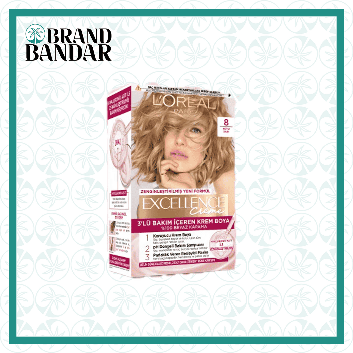 رنگ مو لورال شماره 8 Loreal hair color number