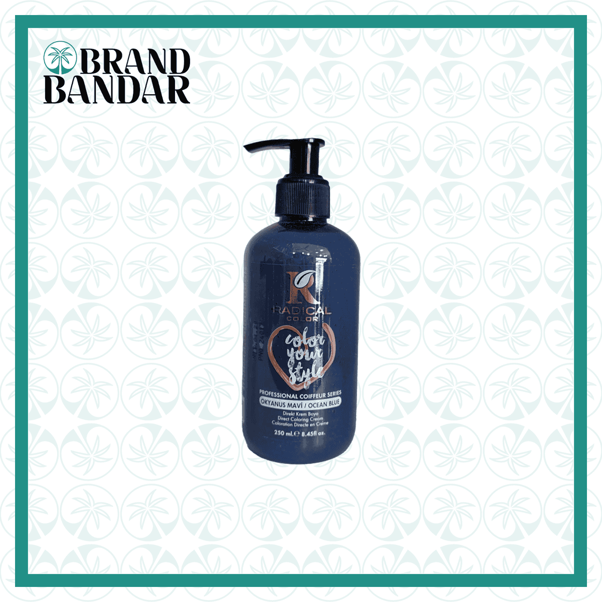 شامپو رنگ مو آبی اقیانوسی رادیکال کالر Radical Color Ocean Blue Hair Color