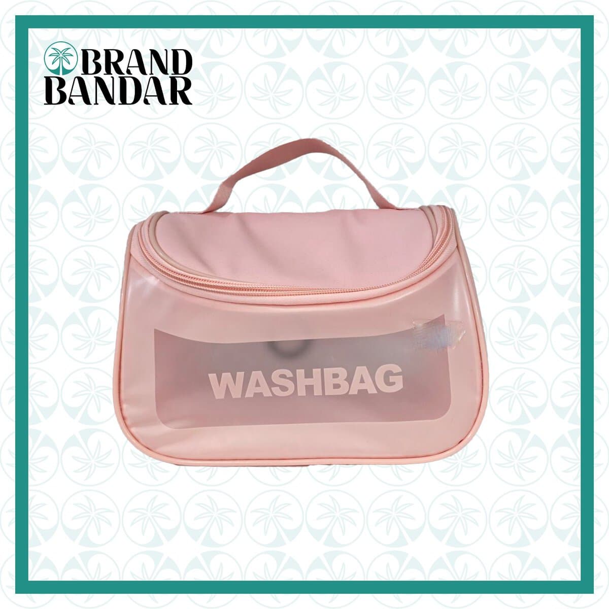 کیف (واش بگ) گیره دار صورتی Pink Wash bag
