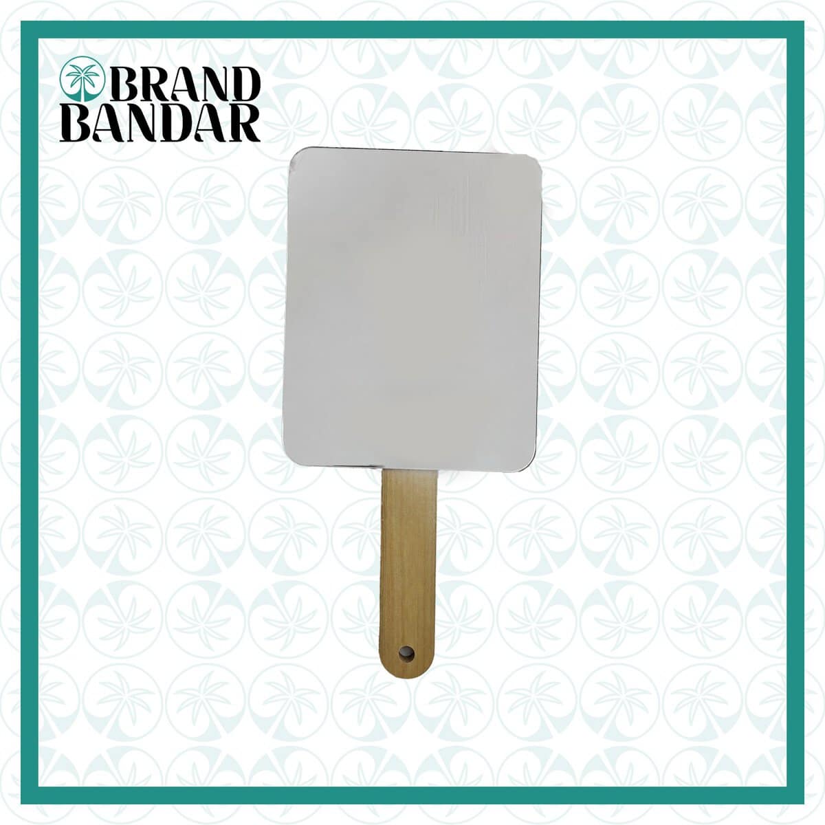 آینه دسته دار چوبی بزرگ Large wooden handle mirror